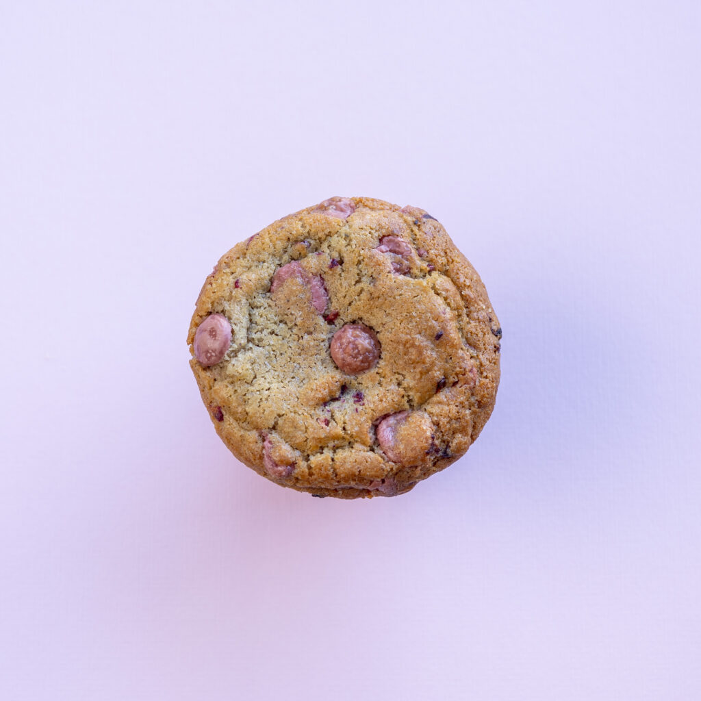 Een Berry Baby koekje in de roze versie.